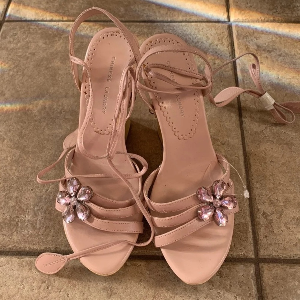 Vintage Pink Chinese Laundry Wedges